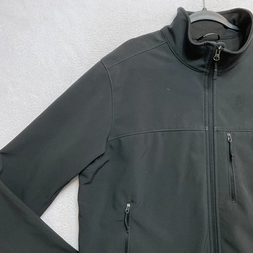The North Face Jacket Mens XL Black Windwall Softshell Full Zip